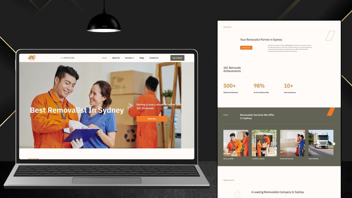Logistics website design