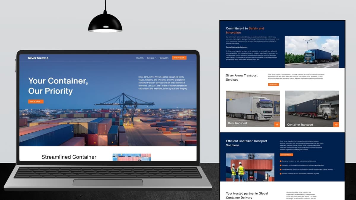 Logistics website design