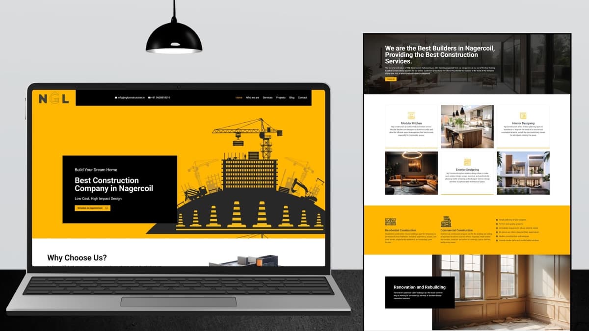 Web Design for construction