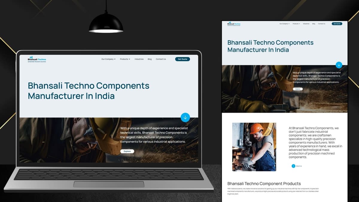 Manufacturing website design
